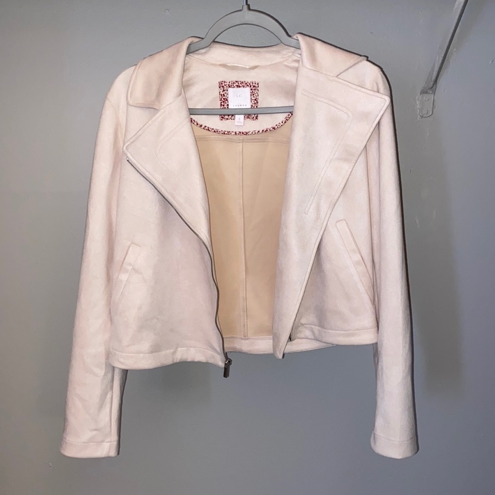 Lauren Conrad Pink Faux Suede Jacket Small